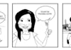 draw a 3 panel webcomic