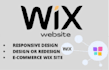 create wix website, customize wix and redesign wix website