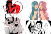 draw character design, character sheet, concept art, fanart