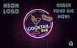 create attractive neon effect logo and neon outline outfit
