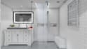 design 3d bathroom with realistic rendering