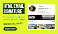 design a clickable HTML email signature