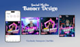 design facebook and instagram banners within 24 hours