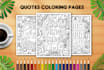 design inspirational quotes coloring pages for KDP, etsy