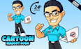 do modern mascot, characters, or animal cartoon business logo design