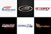 design transport logistics trucking car logo