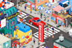 create a isometric pixel art illustration and any object