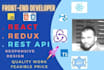 be your front end developer with react js next js