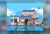 create a pixel art background and scenery