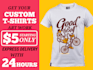 do custom unique trendy 3d graphic t shirt design