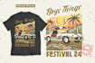 do vintage retro hand drawn illustration for tshirts design