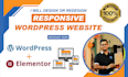 create responsive wordpress website or wordpress design