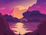 draw digital landscape, background or scene