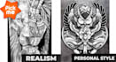 create a stunning tattoo design with detail by a professional artist