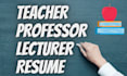 write a job winning teacher resume