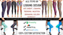 design custom trendy legging, pants, capris and sports bra