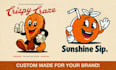 design retro mascot cartoon for unique branding