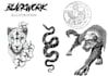 hand draw detailed blackwork illustration for your project