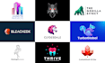 do a modern geometric or line art logo design