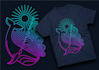 create tshirt design unique monoline art for your brand