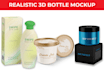 put your product label on a 3d bottle