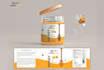 multivitamin label design, beauty product label, sauce seasoning label design