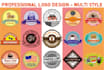 design patches, badges, round logo, stickers, labels