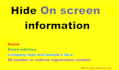 hide onscreen information or objects from video clips