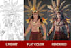 draw character illustration for comics, book cover, etc