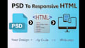 convert psd to html, responsive page,xd to html, bootstrap 4