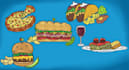 draw vibrant delicious food