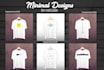 create minimalist t shirt design and custom tshirt design
