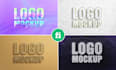 do 10,000 professional logo mockup designs for stunning and premium branding