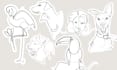 make a custom pet face line art illustration