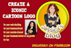 create an attractive iconic cartoon logo
