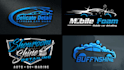 do modern 2d, 3d auto detailing and car wash logo deign