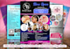 do beauty salon hair extension spa menu fashion flyer poster