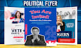 design amazing urgent political election campaign flyer banner