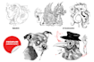 do unique illustration design a tattoo flash sheet
