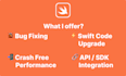 fix ios app bugs and update swift code