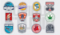 the custom badge design, patch, sticker, label, and hangtag