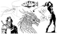draw custom line art and silhouette stencil