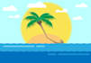 design a flat design landscape illustration