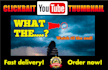 create a clickbait youtube thumbnail and cover art