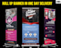 do roll up banner, retractable banner, bill board designs in 6 hours