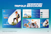 design modern professional square  trifold brochure