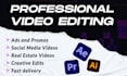 do professional video editing and motion graphics ads with 24hrs fast delivery