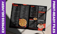 design an editable restaurant menu, digital menu, food menu