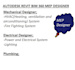 do mechanical, electrical and plumbing  designing on revit