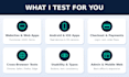do QA testing for web and mobile apps